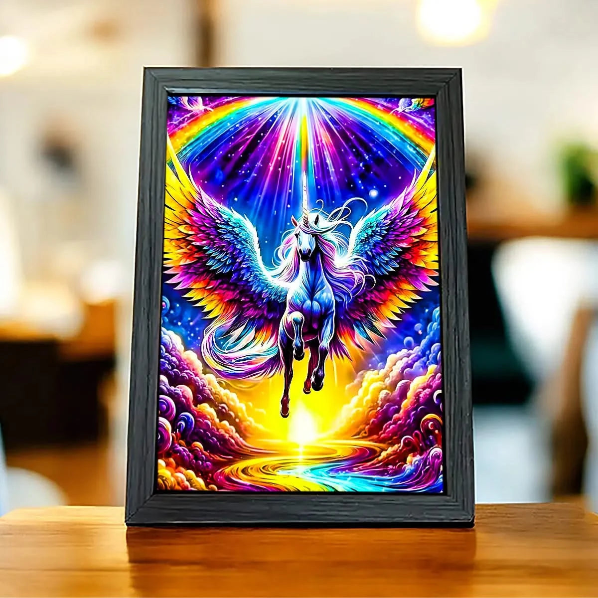 Cadre Licorne Arc en Ciel