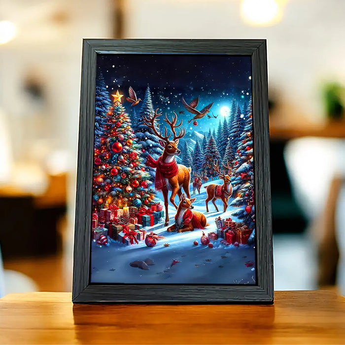 Cadre Cerf de Noel