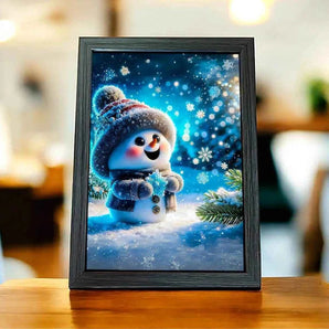 Cadre Bonhomme de Neige Mignon