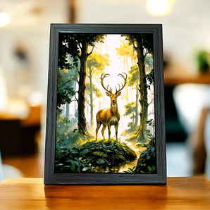 Cadre Cerf Forêt