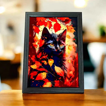 Cadre Chat Automne