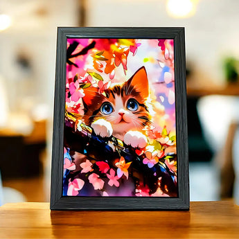 Cadre Chat Printemps