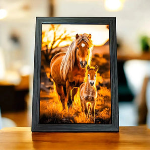 Cadre Cheval Famille