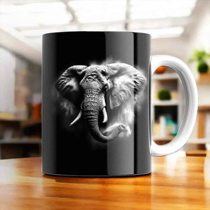 Mug Elephant Noir et Blanc - Les Bois d'Aurore