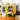 Mug 3 petits Pandas: trois pandas illustrés empilés sur des branches, fond jaune, design tendre.