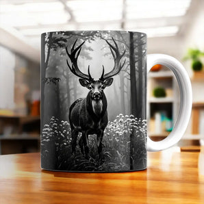Mug Cerf Noir et Blanc