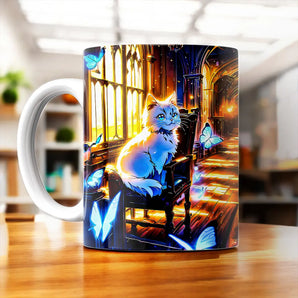 Mug Chat Papillon