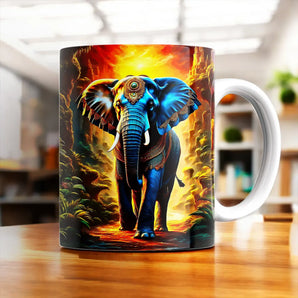 Mug Elephant Ancien