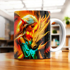 Mug Femme et Dragon
