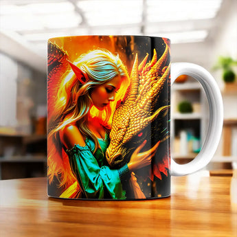 Mug Femme et Dragon