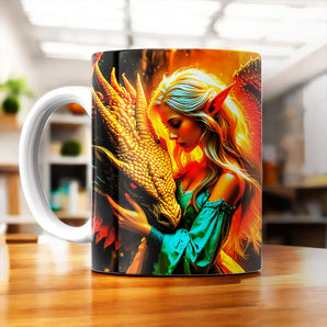 Mug Femme et Dragon