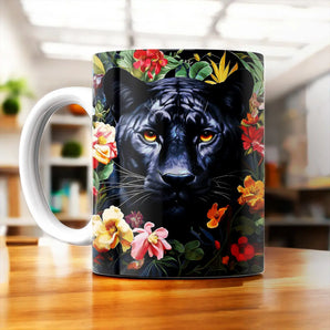 Mug Panthère Fleurs