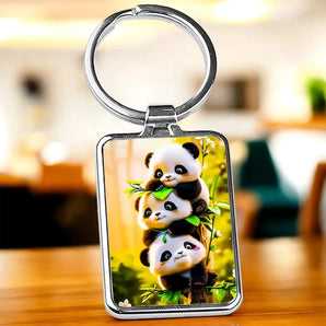 Porte Clé 3 petits Pandas
