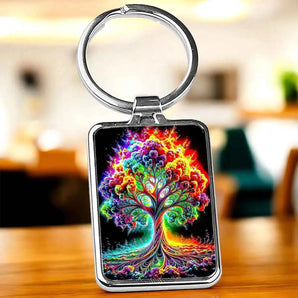 Porte Clé Arbre de vie Coloré
