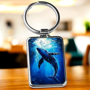 Porte Clé Baleine Bleue