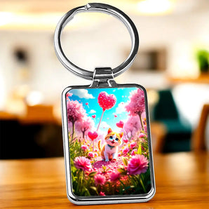 Porte Clé Chat Coeur