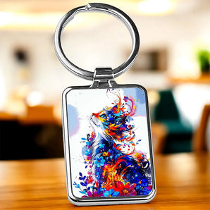 Porte Clé Chat Peinture