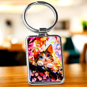 Porte Clé Chat Printemps