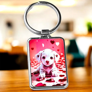 Porte Clé Chiot Coeur