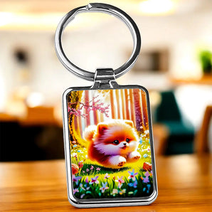 Porte Clé Chiot Fluffy