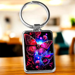 Porte Clé Papillon Violet