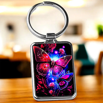 Porte Clé Papillon Violet