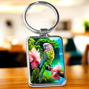 Porte Clé Perroquet Tropical