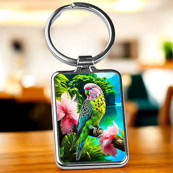 Porte Clé Perroquet Tropical