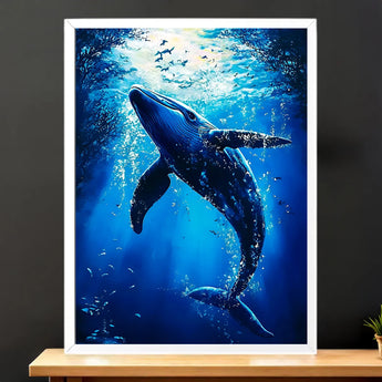Tableau Baleine Bleue