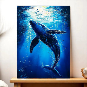 Tableau Baleine Bleue