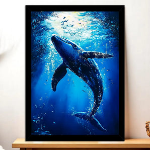 Tableau Baleine Bleue