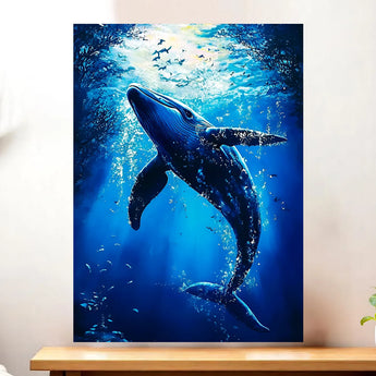 Tableau Baleine Bleue