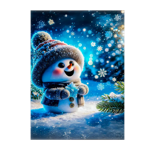 Tableau Bonhomme de Neige Mignon