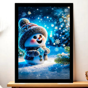 Tableau Bonhomme de Neige Mignon
