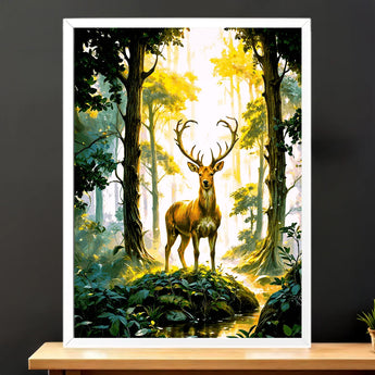 Tableau Cerf Forêt
