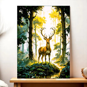 Tableau Cerf Forêt