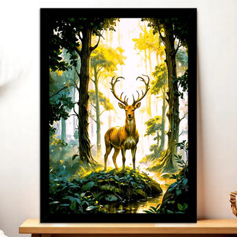 Tableau Cerf Forêt