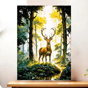 Tableau Cerf Forêt