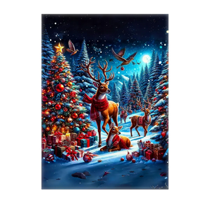 Tableau Cerf de Noel