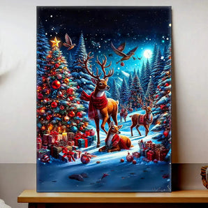 Tableau Cerf de Noel