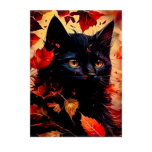 Tableau Chat Automne
