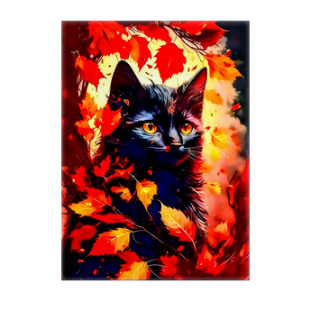 Tableau Chat Automne