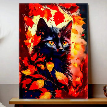 Tableau Chat Automne