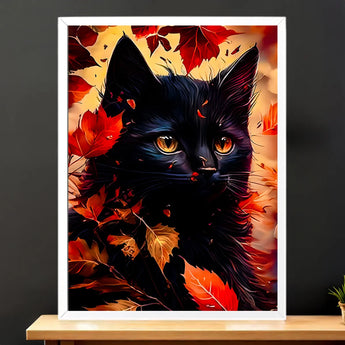 Tableau Chat Automne
