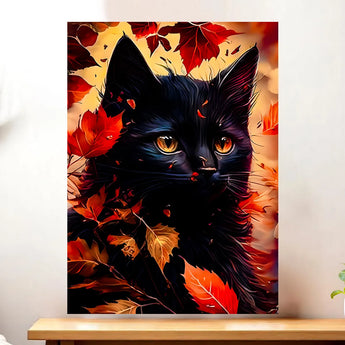 Tableau Chat Automne