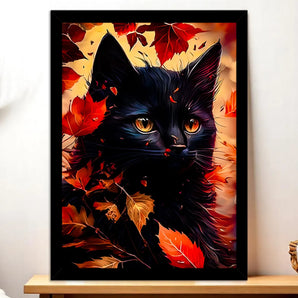 Tableau Chat Automne