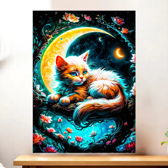 Tableau Chat Lune