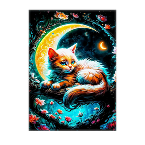 Tableau Chat Lune