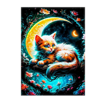 Tableau Chat Lune