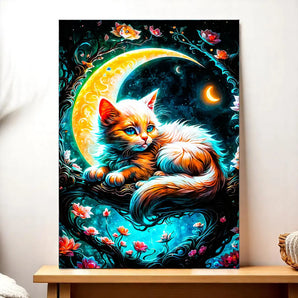 Tableau Chat Lune